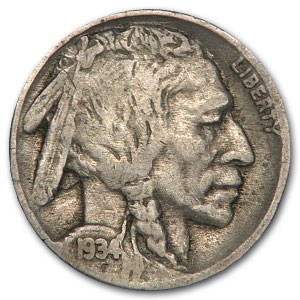 1934 Buffalo Nickel VF 1934 Buffalo Nickel VF